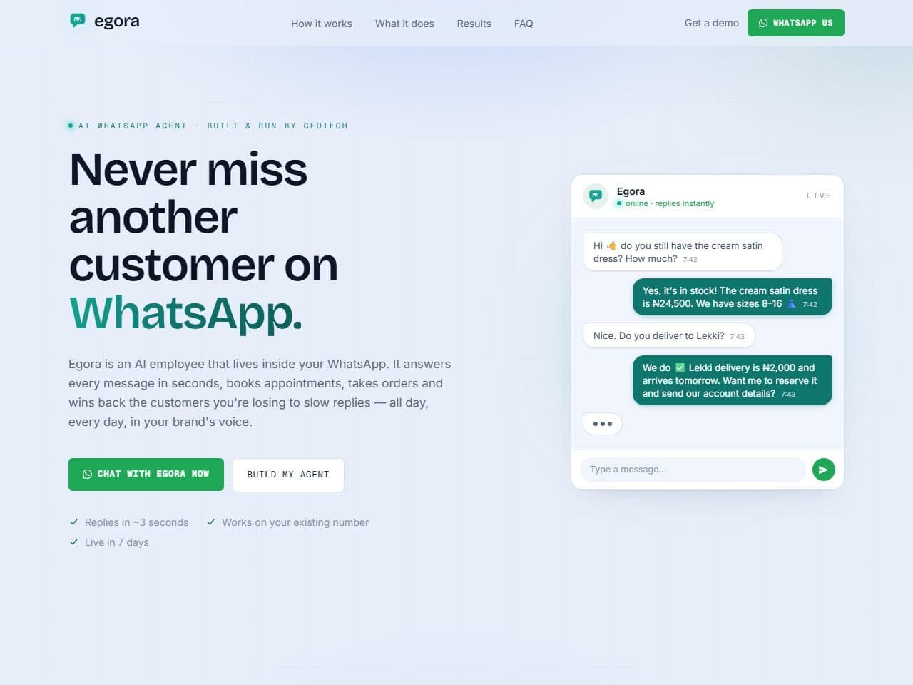 Egora — product screenshot
